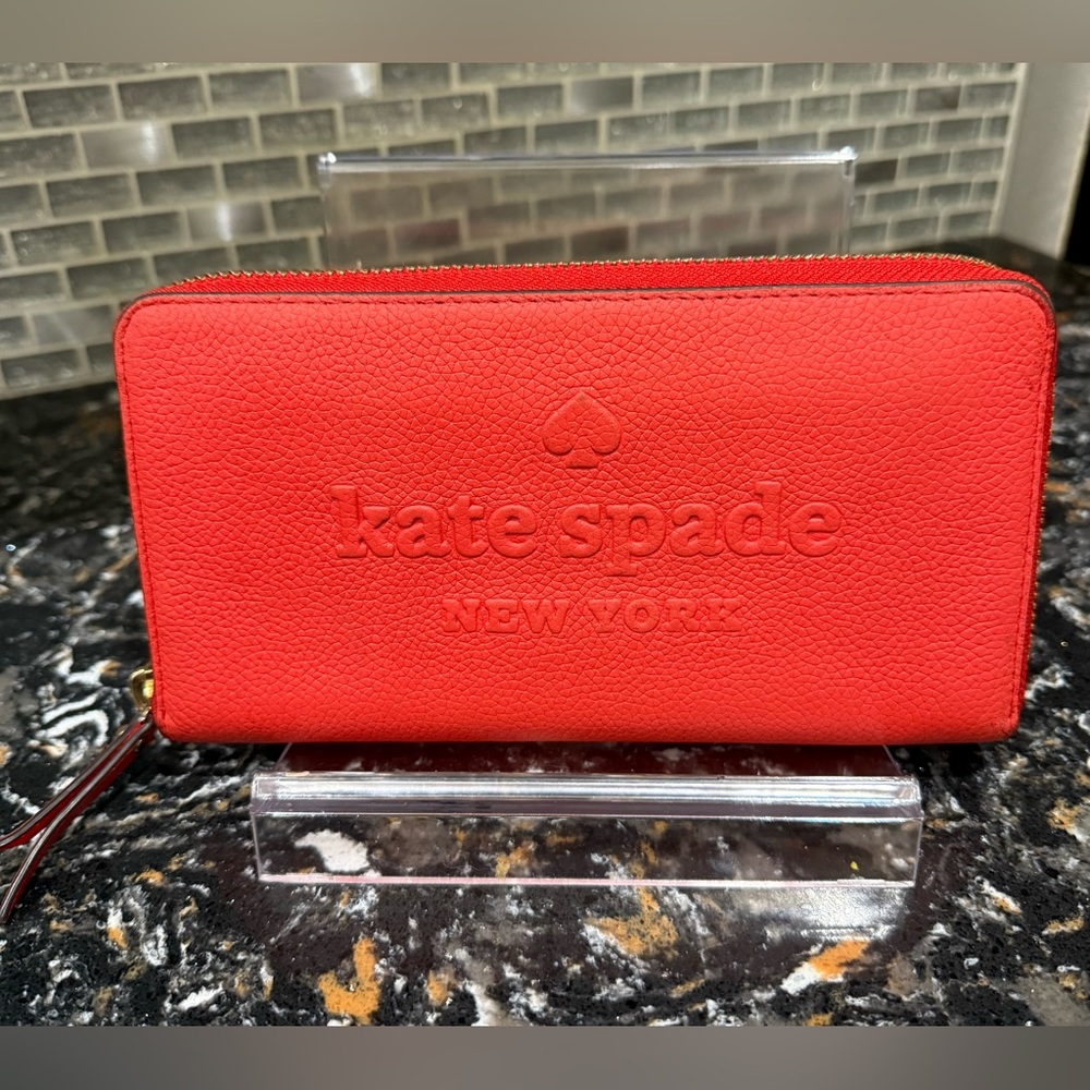 Kate Spade Vibrant Red Zip-Around Wallet